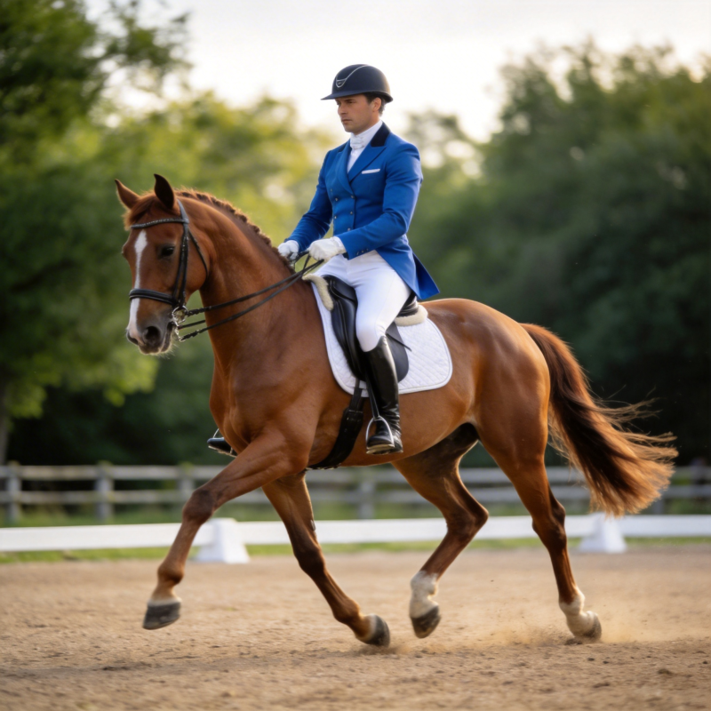 优雅骑手与骏马共舞图片