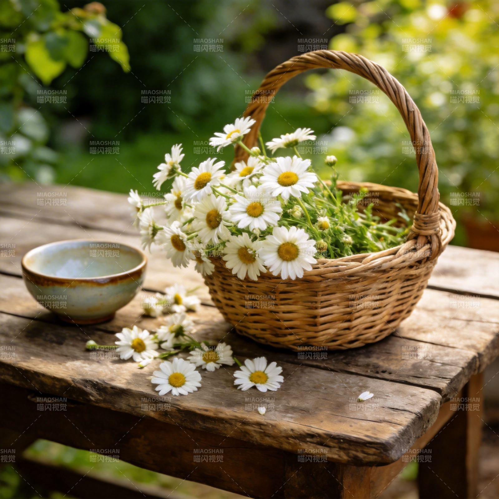 花篮静谧田园风图片