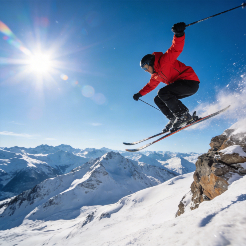 雪峰飞跃 尽享滑雪激情图片