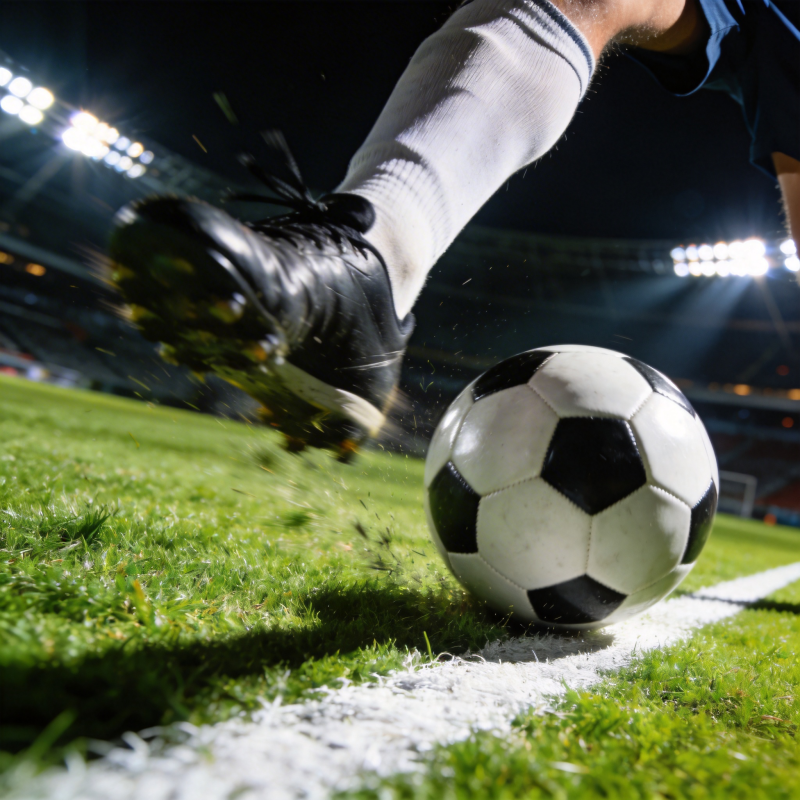 足球飞踢瞬间图片