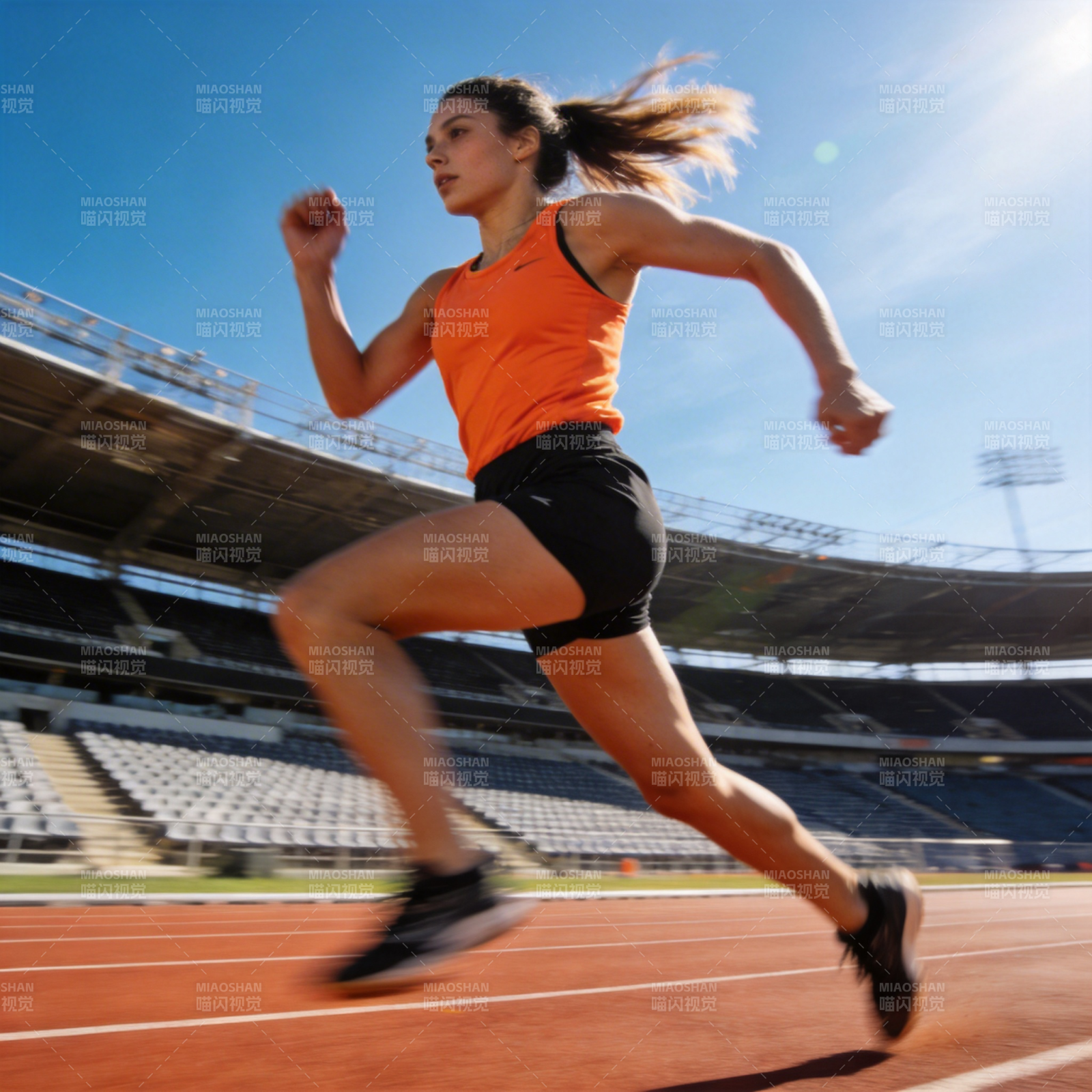 赛道上的奔跑瞬间图片