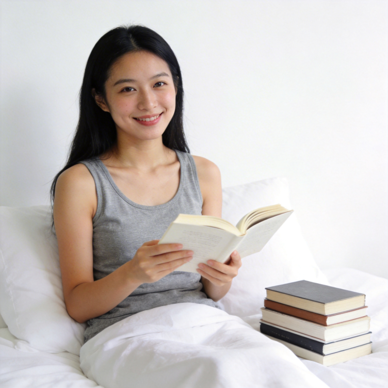 床边阅读时光图片