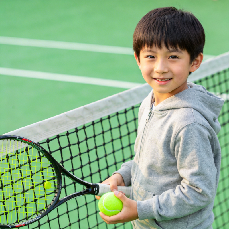 少年网球初体验图片
