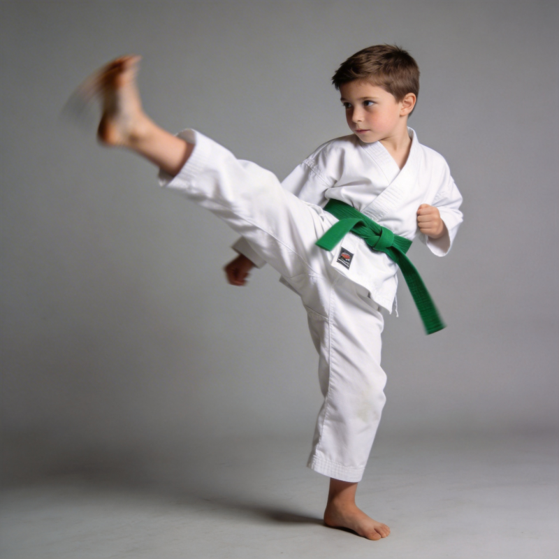 小将踢腿显身手图片