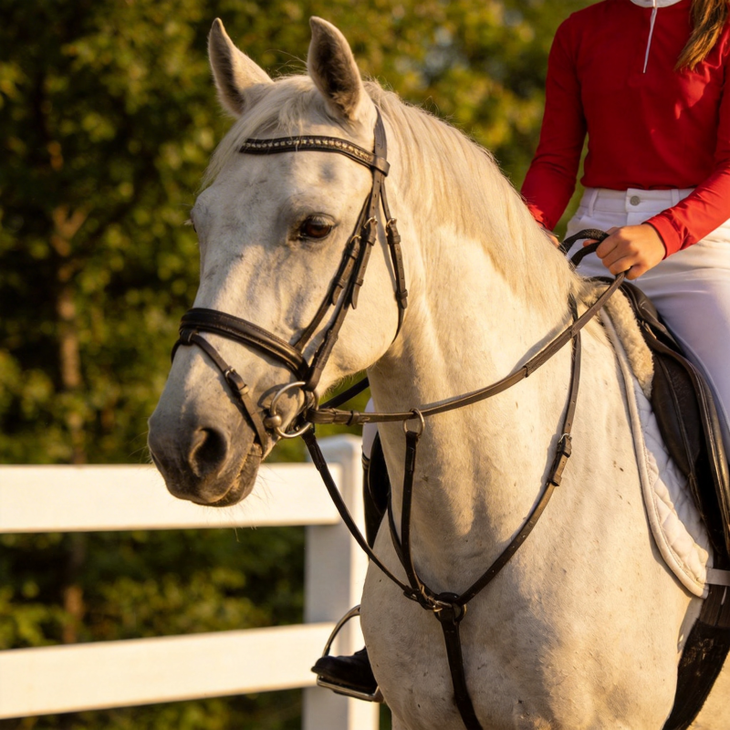 白马骑士优雅骑行图片