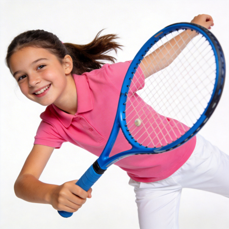 小女孩打网球图片