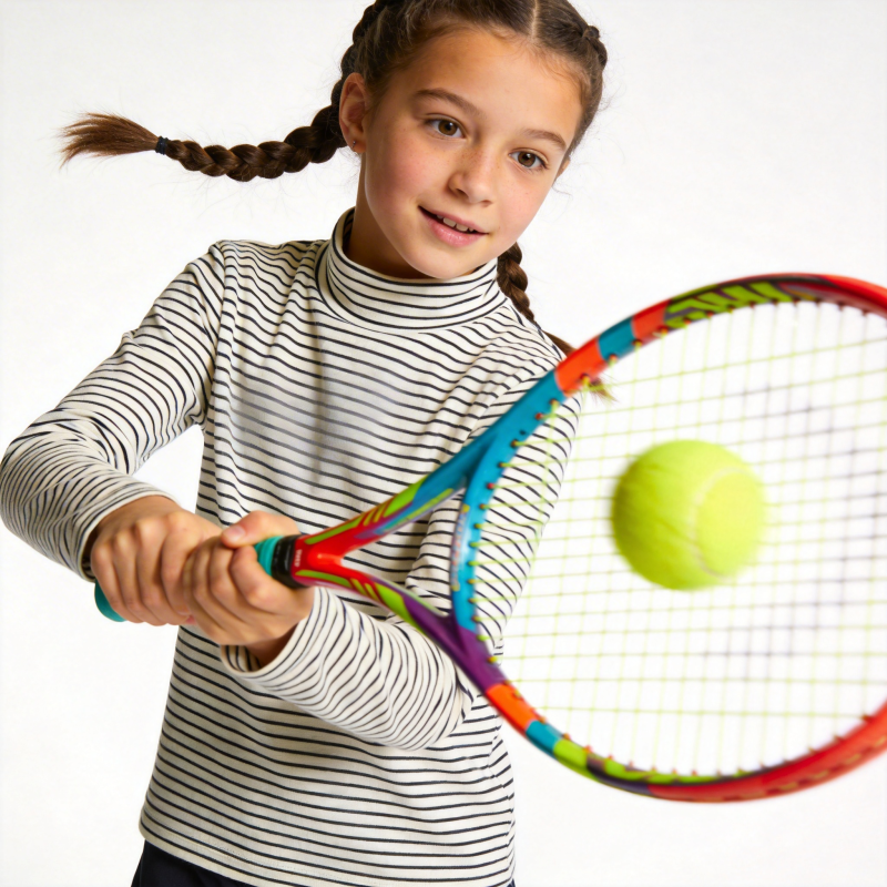 小女孩打网球图片