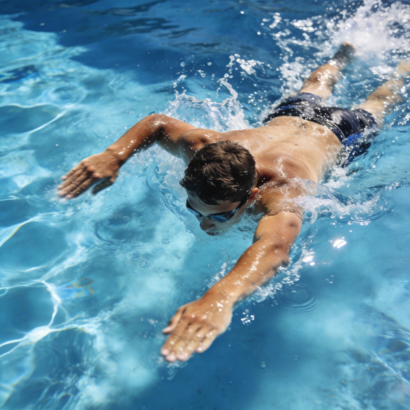 泳者破浪前行图片