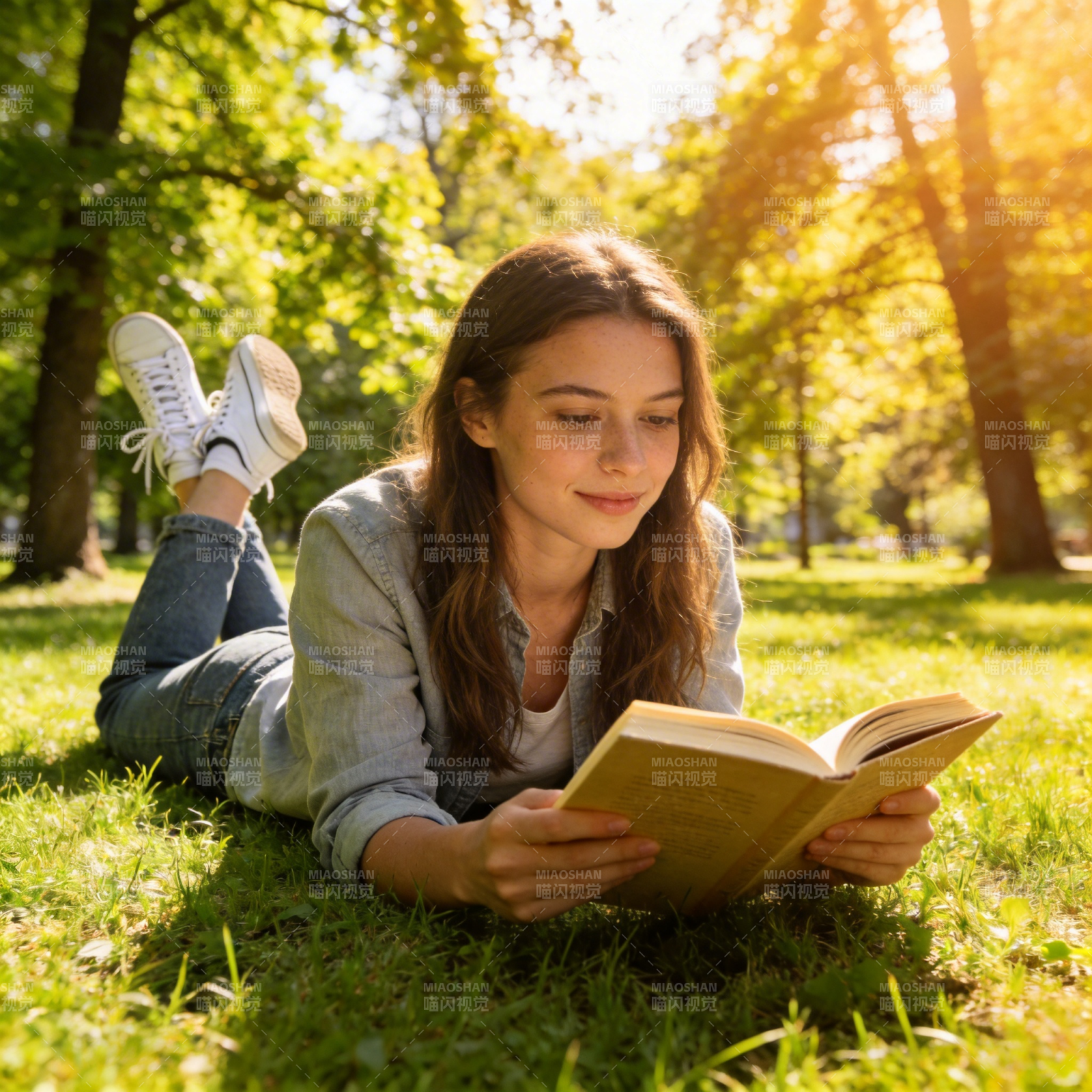 公园阅读时光图片