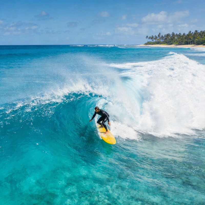 冲浪者驾驭碧浪图片