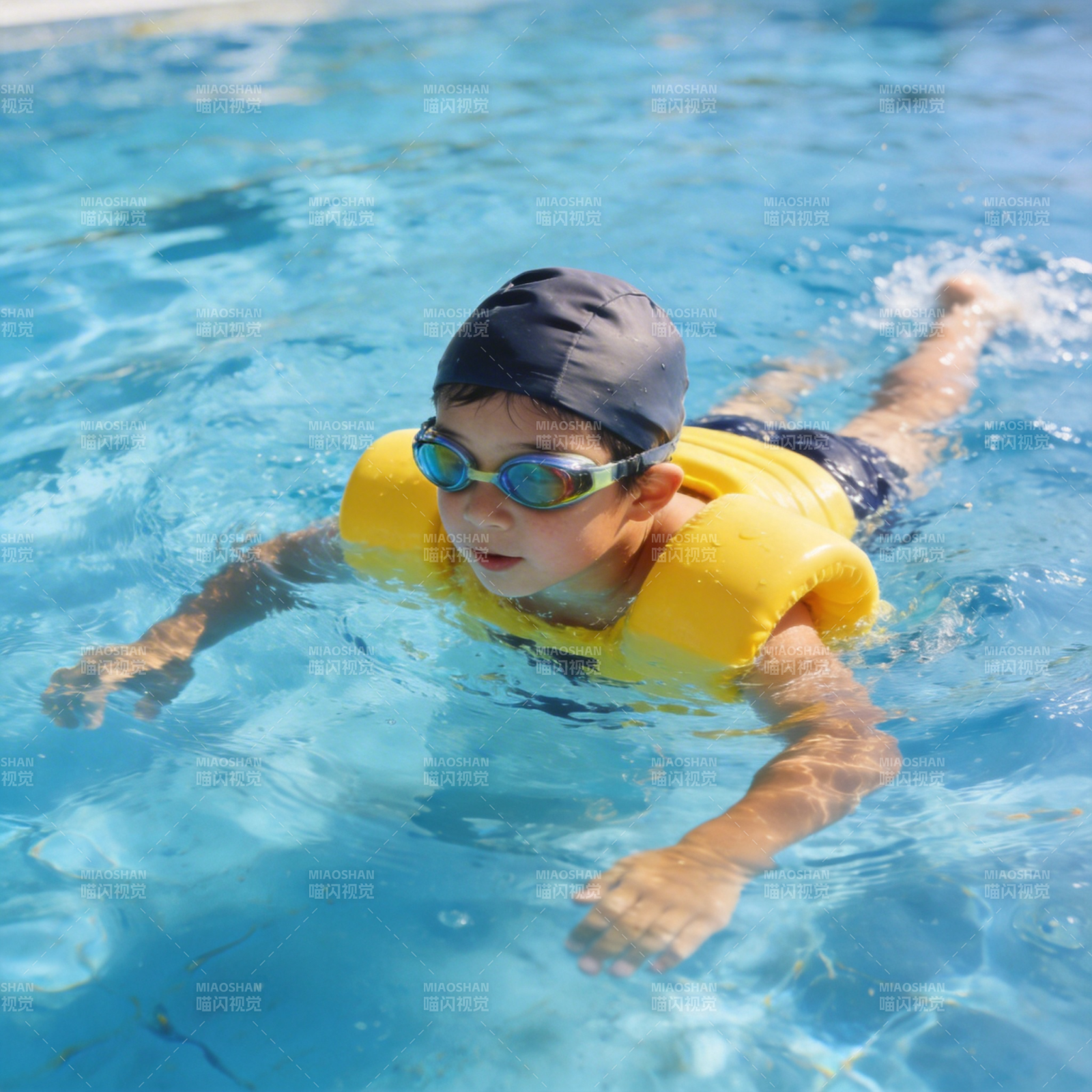 小朋友游泳学泳图片
