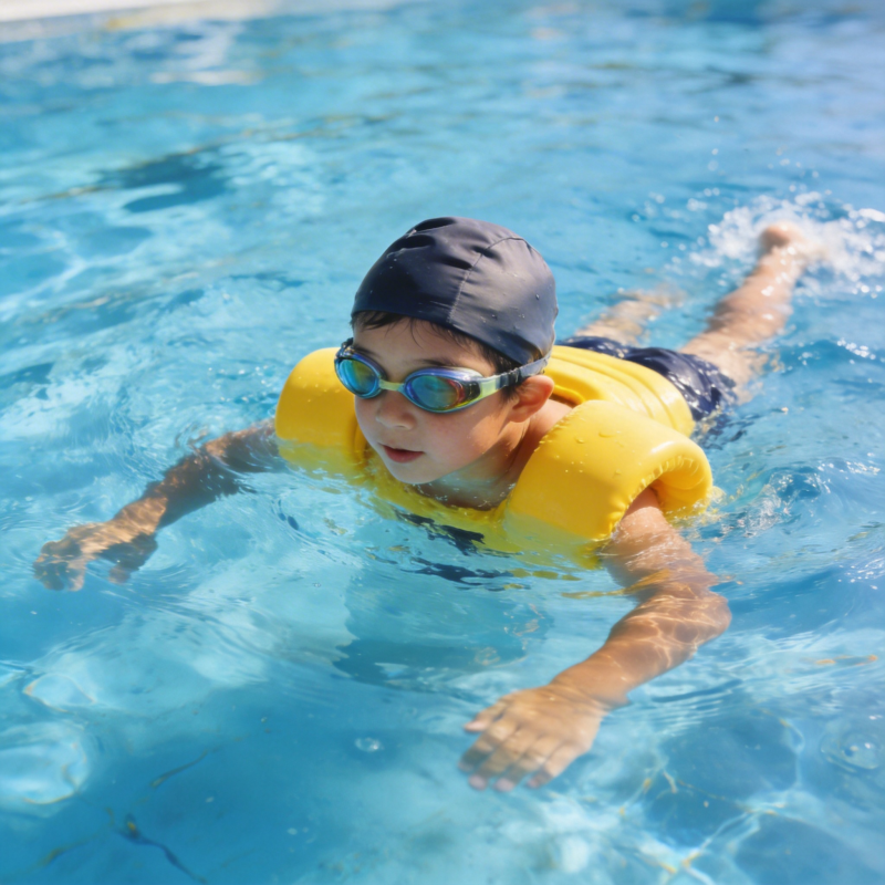 小朋友游泳学泳图片