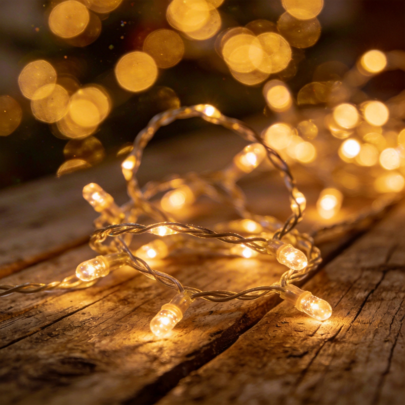 暖光灯串 温馨夜景图片