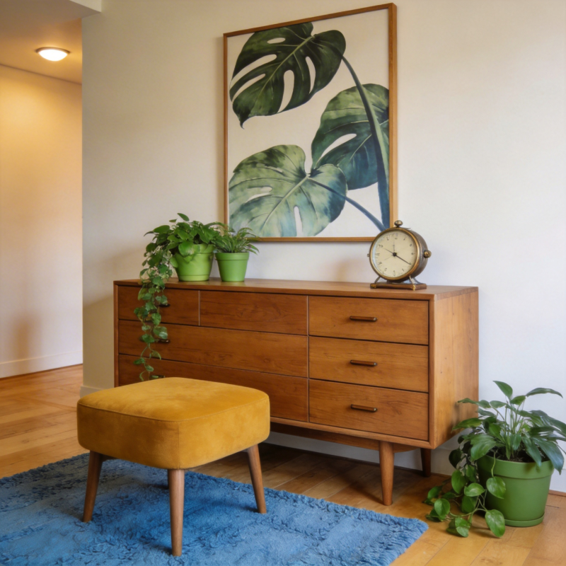 绿植点缀温馨角落图片