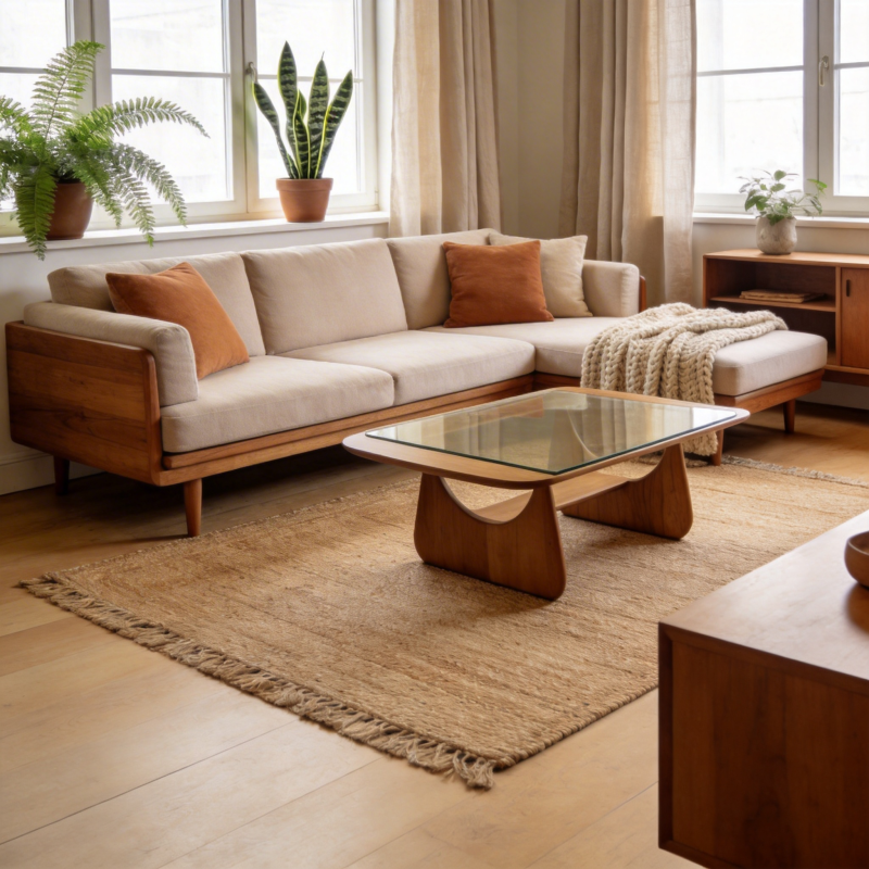 温馨现代客厅一角图片