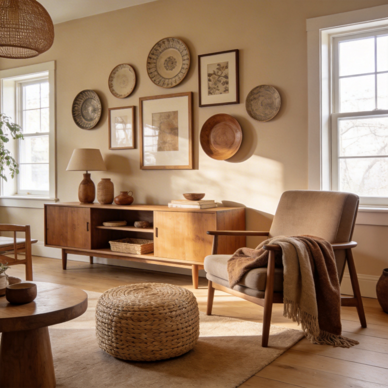 温馨北欧风客厅图片