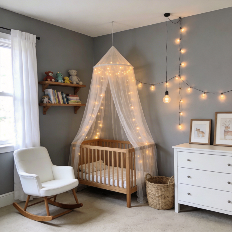 温馨婴儿房布置图片