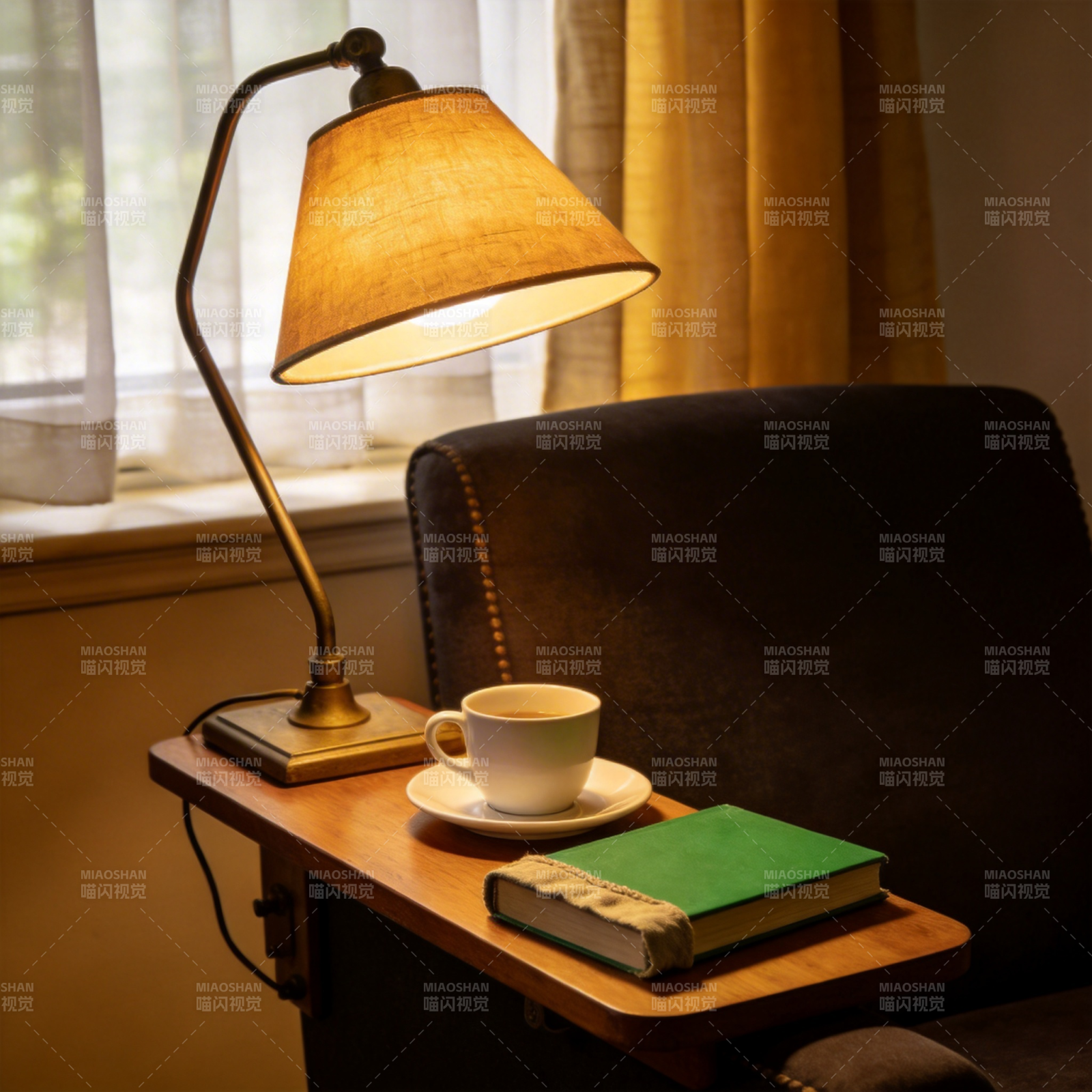 灯下读书时光图片