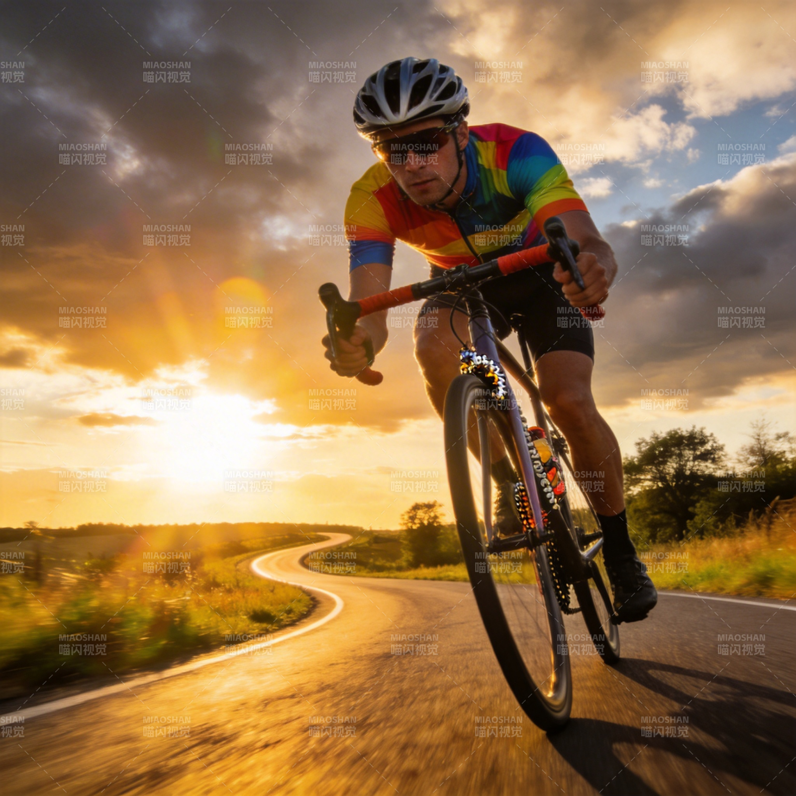 骑行追光图片
