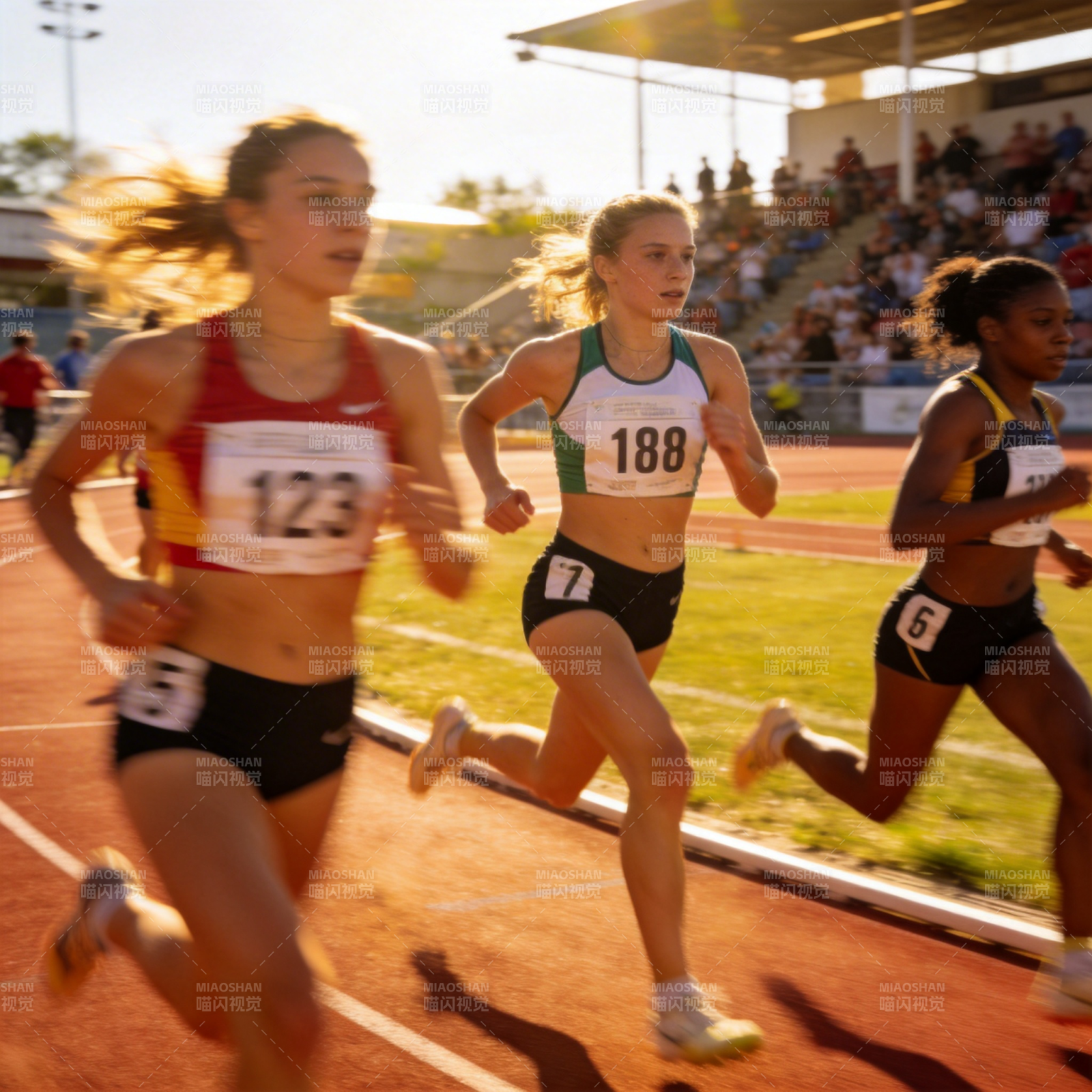 女子短跑激烈角逐图片