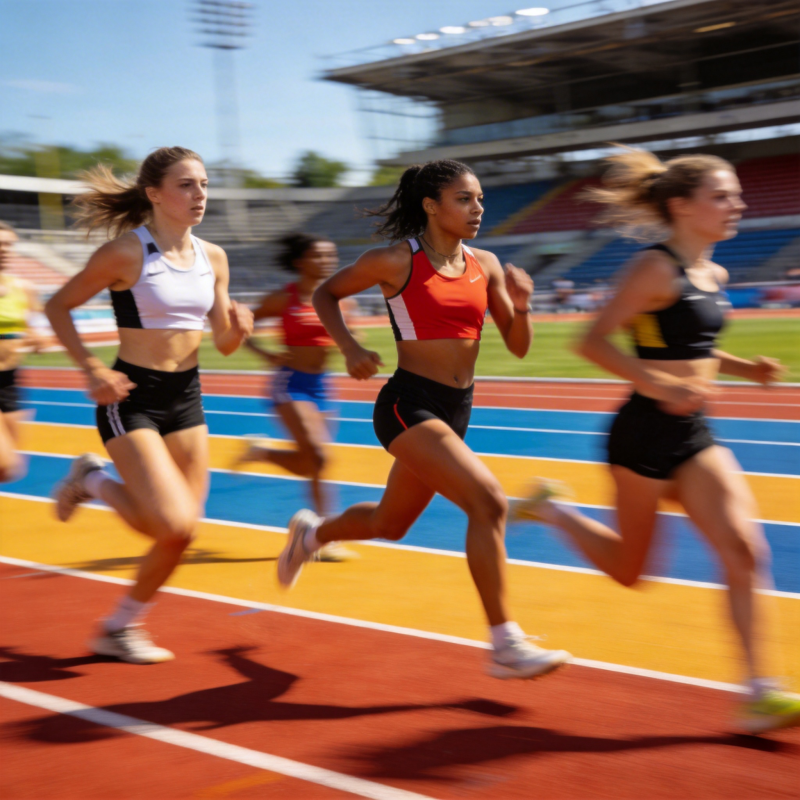 田径赛跑瞬间图片