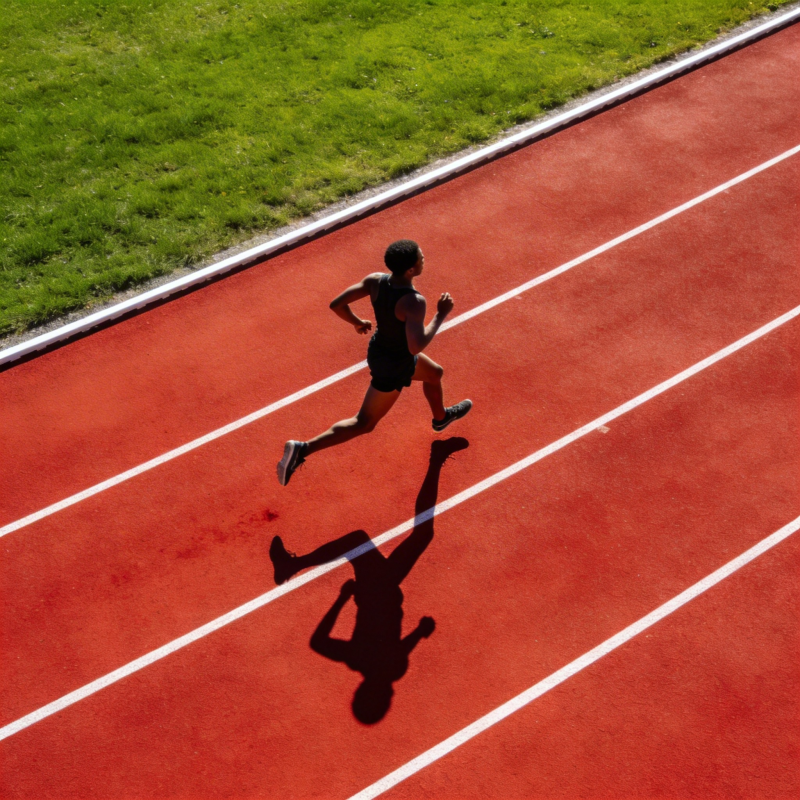 跑道上的奔跑者图片