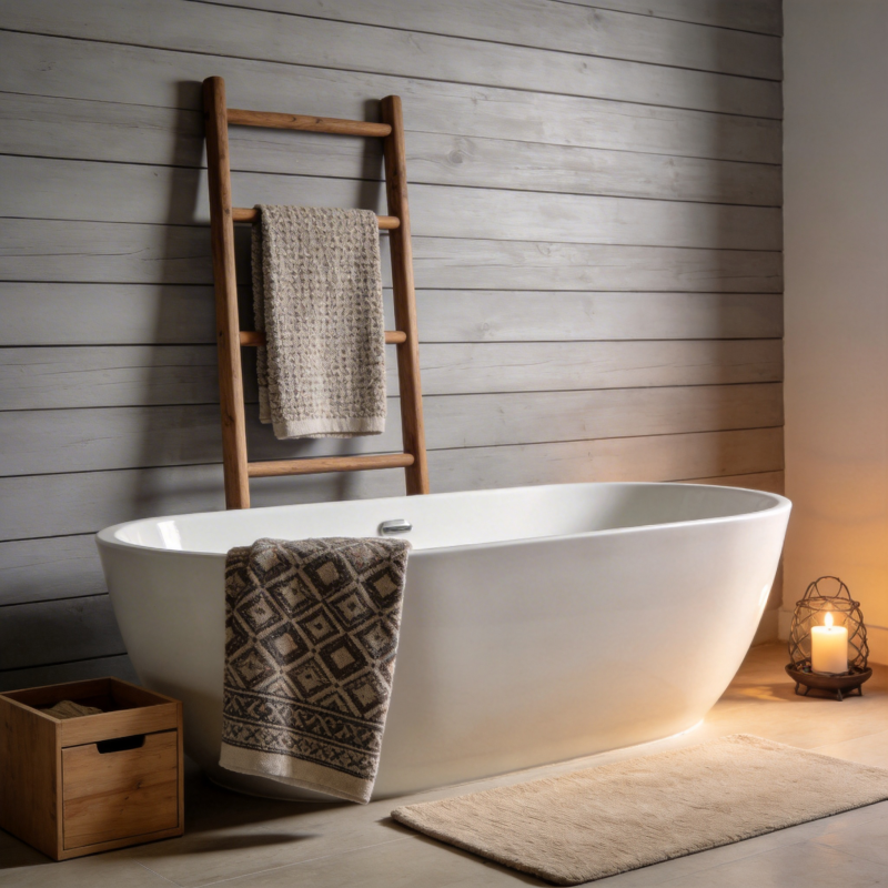 简约浴缸空间图片