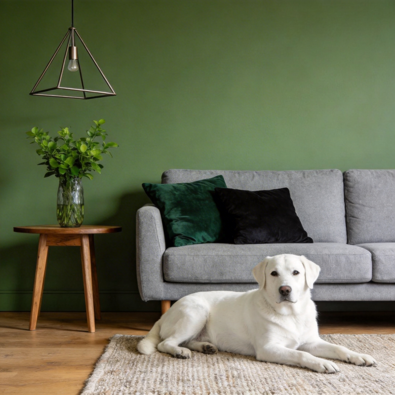 温馨家居与萌犬图片