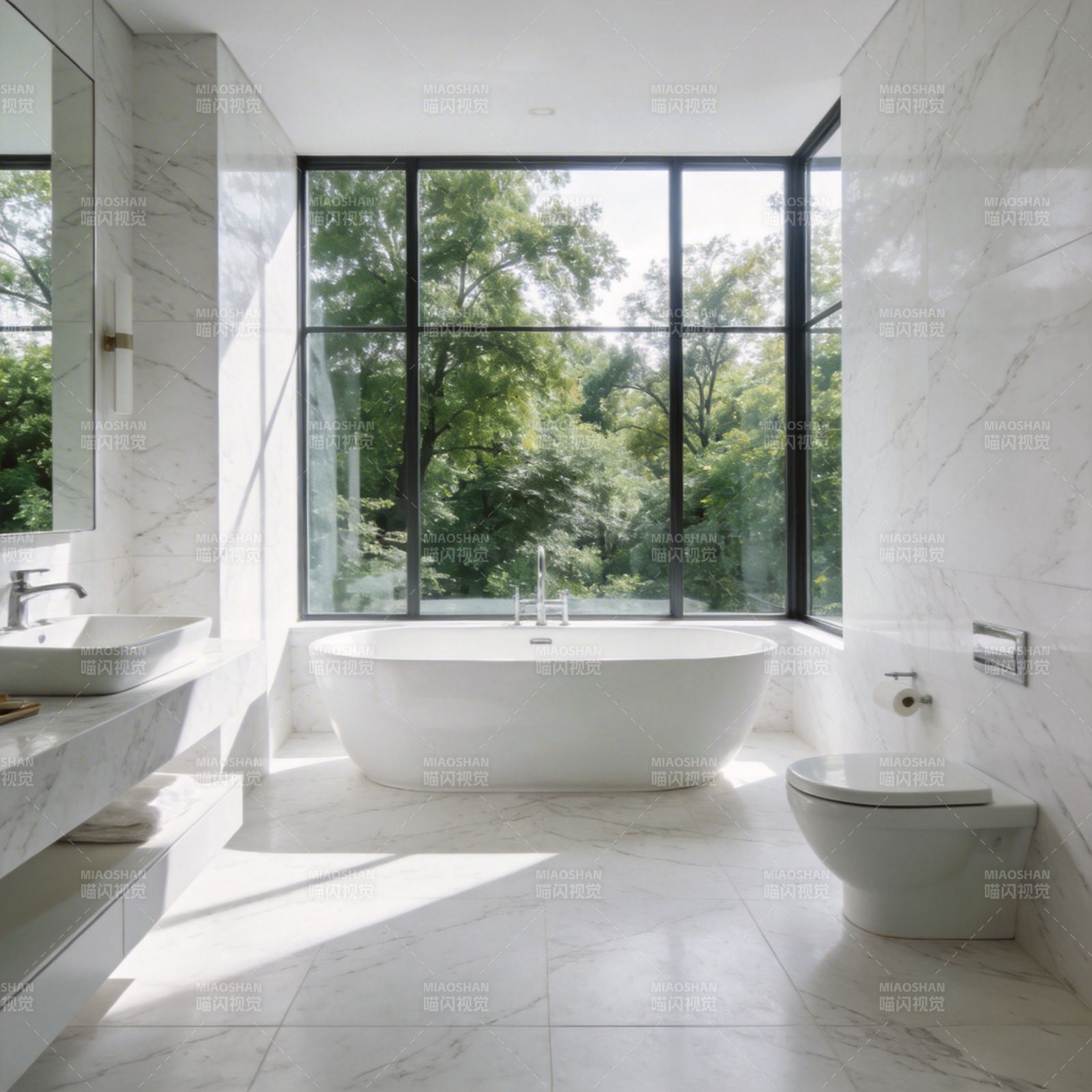 现代大理石浴室图片