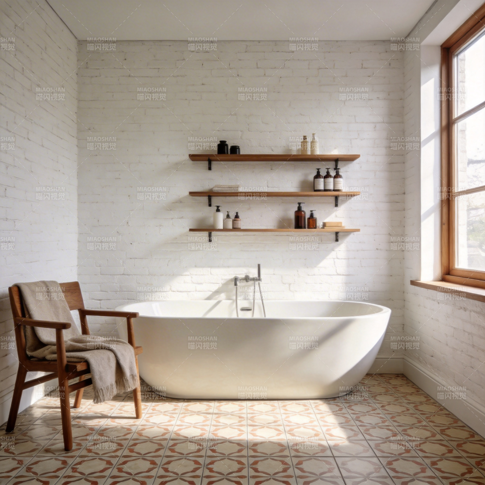 简约浴室 阳光满溢图片