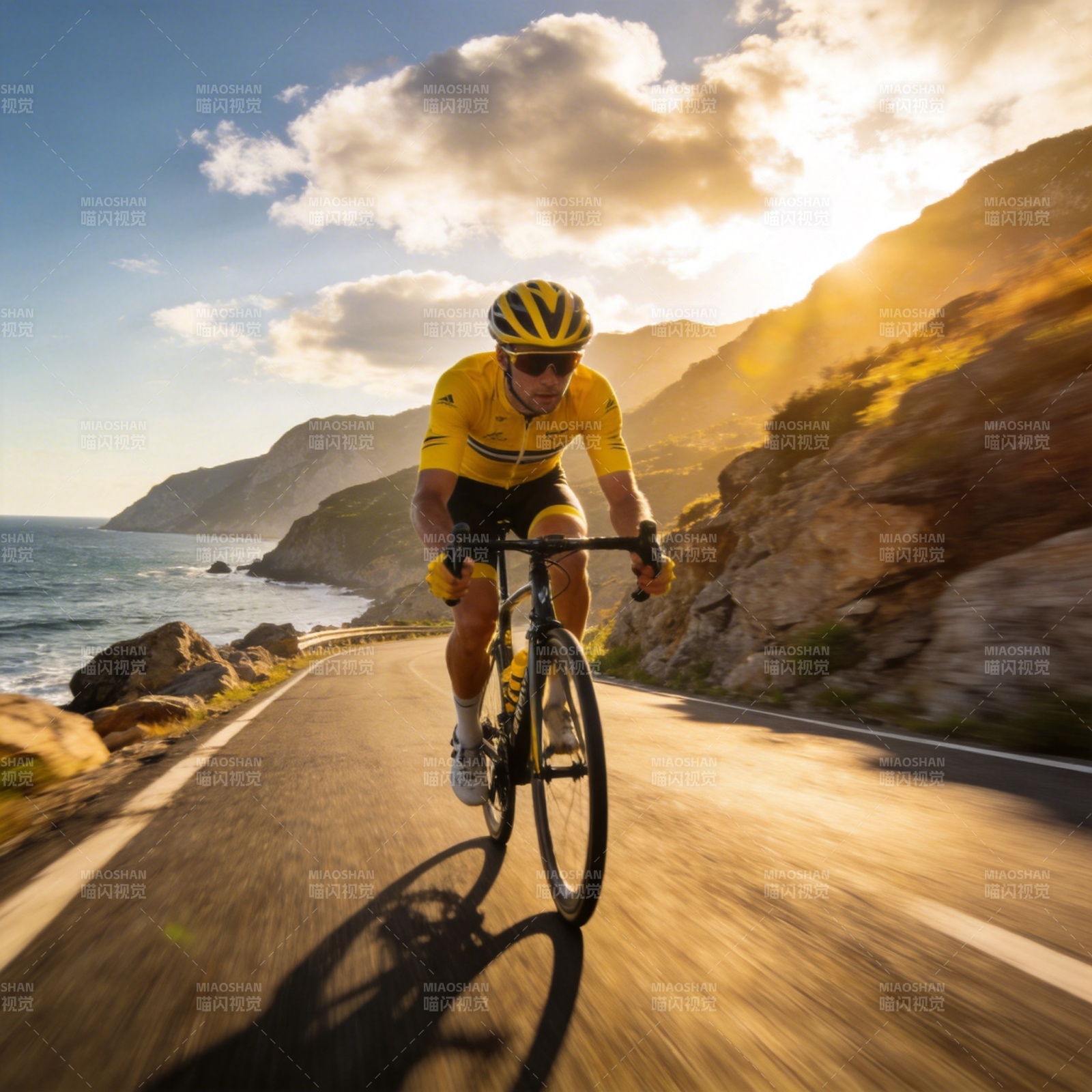 海岸骑行 阳光相伴图片