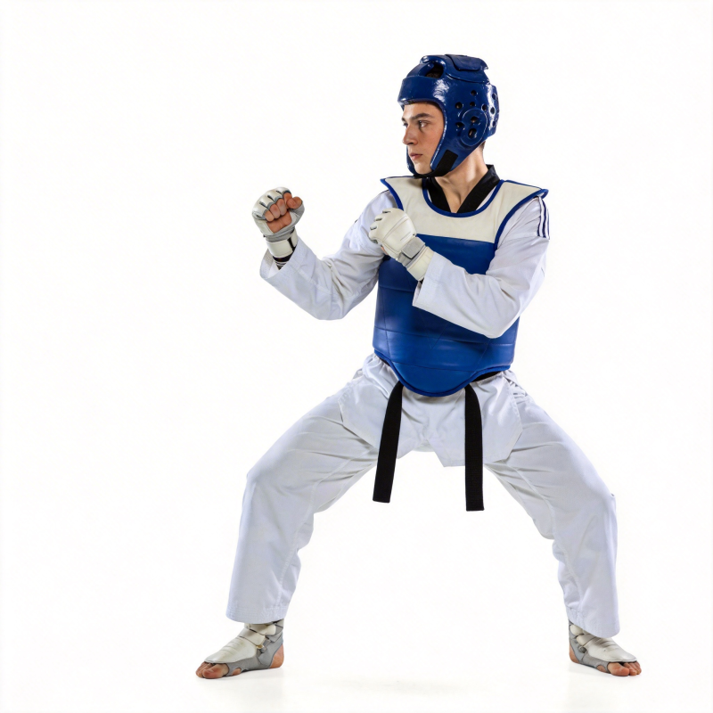 跆拳道选手备战中图片
