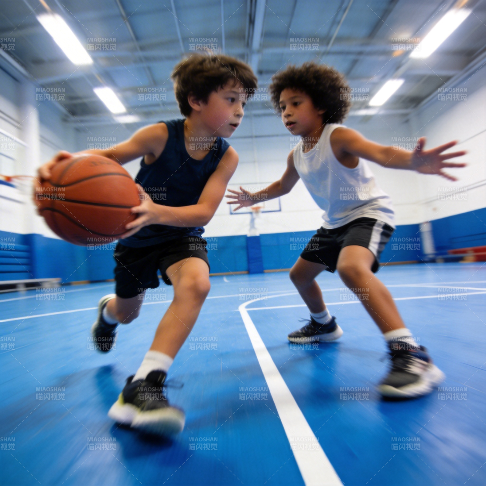 少年篮球对决图片
