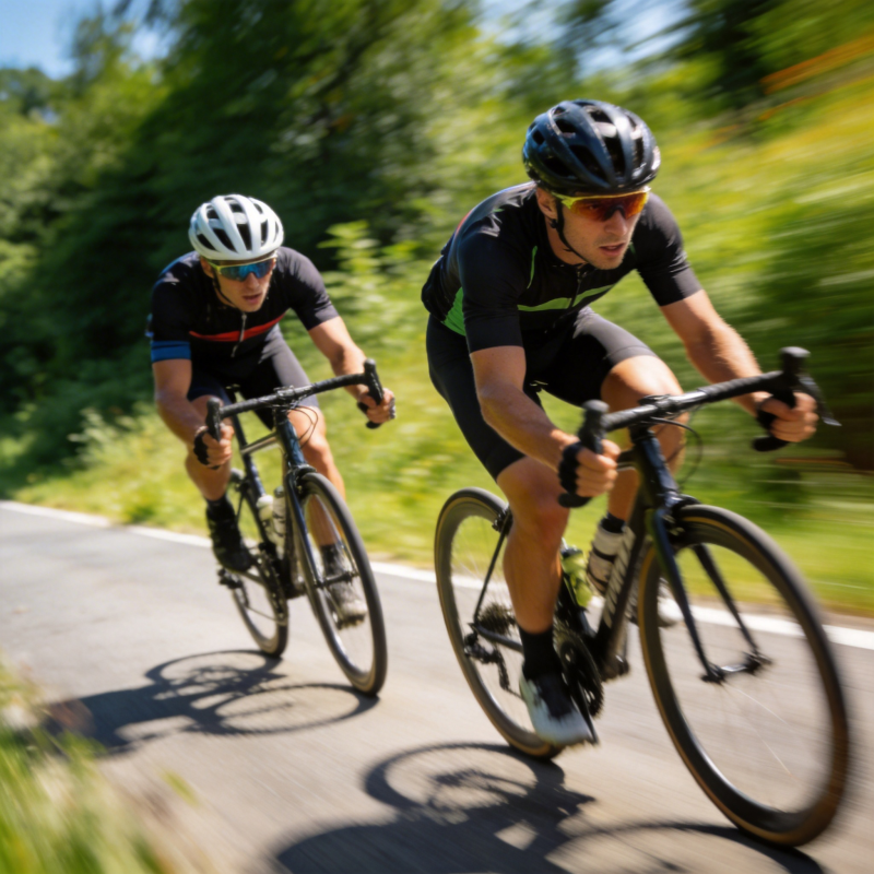 疾驰的骑行者图片