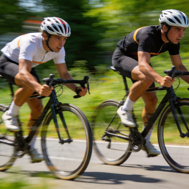 疾驰的骑行者图片