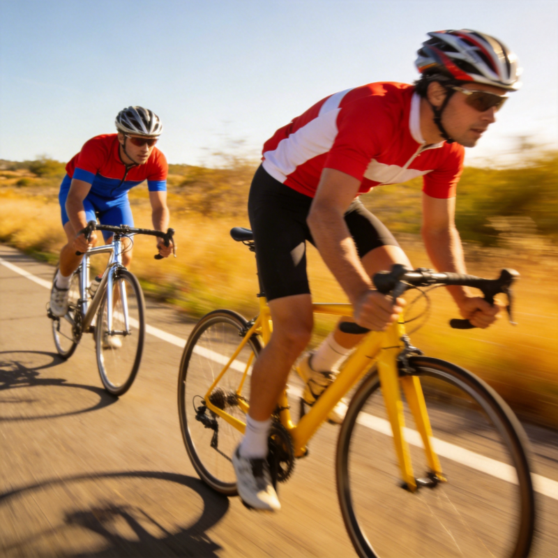 疾驰的骑行者图片