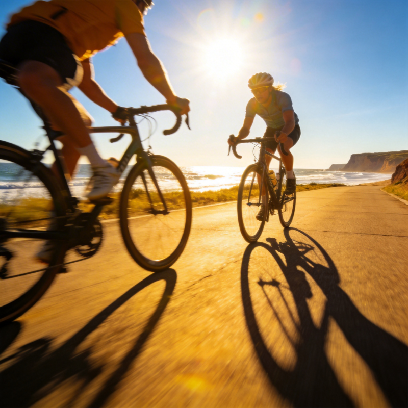 海边骑行 阳光相伴图片