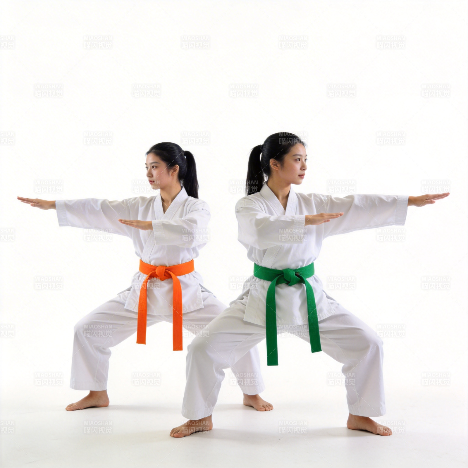 双人空手道对练图片