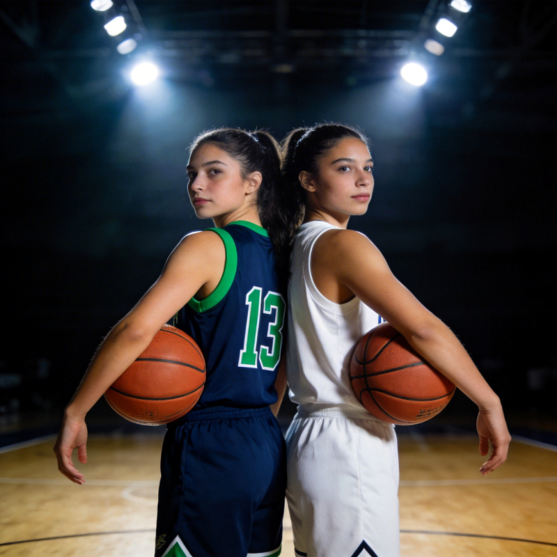 双生篮球少女图片