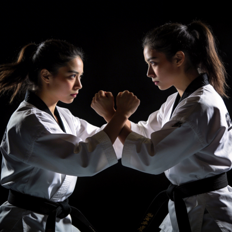 双人空手道对决图片