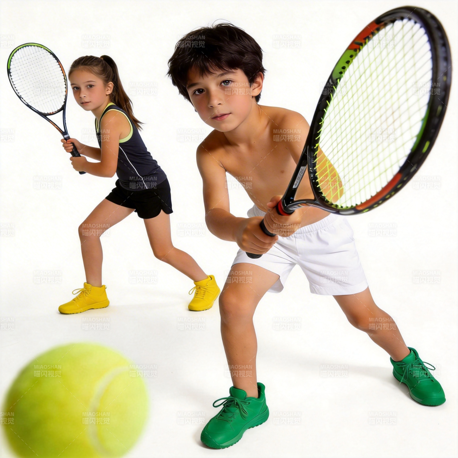 儿童网球训练图片
