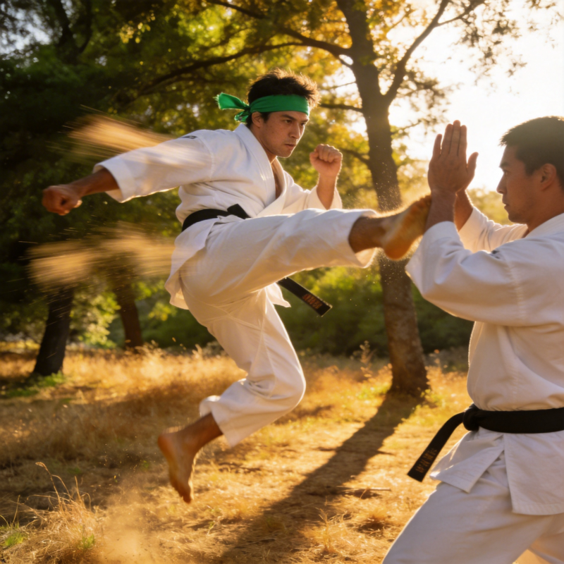 空手道对决瞬间图片