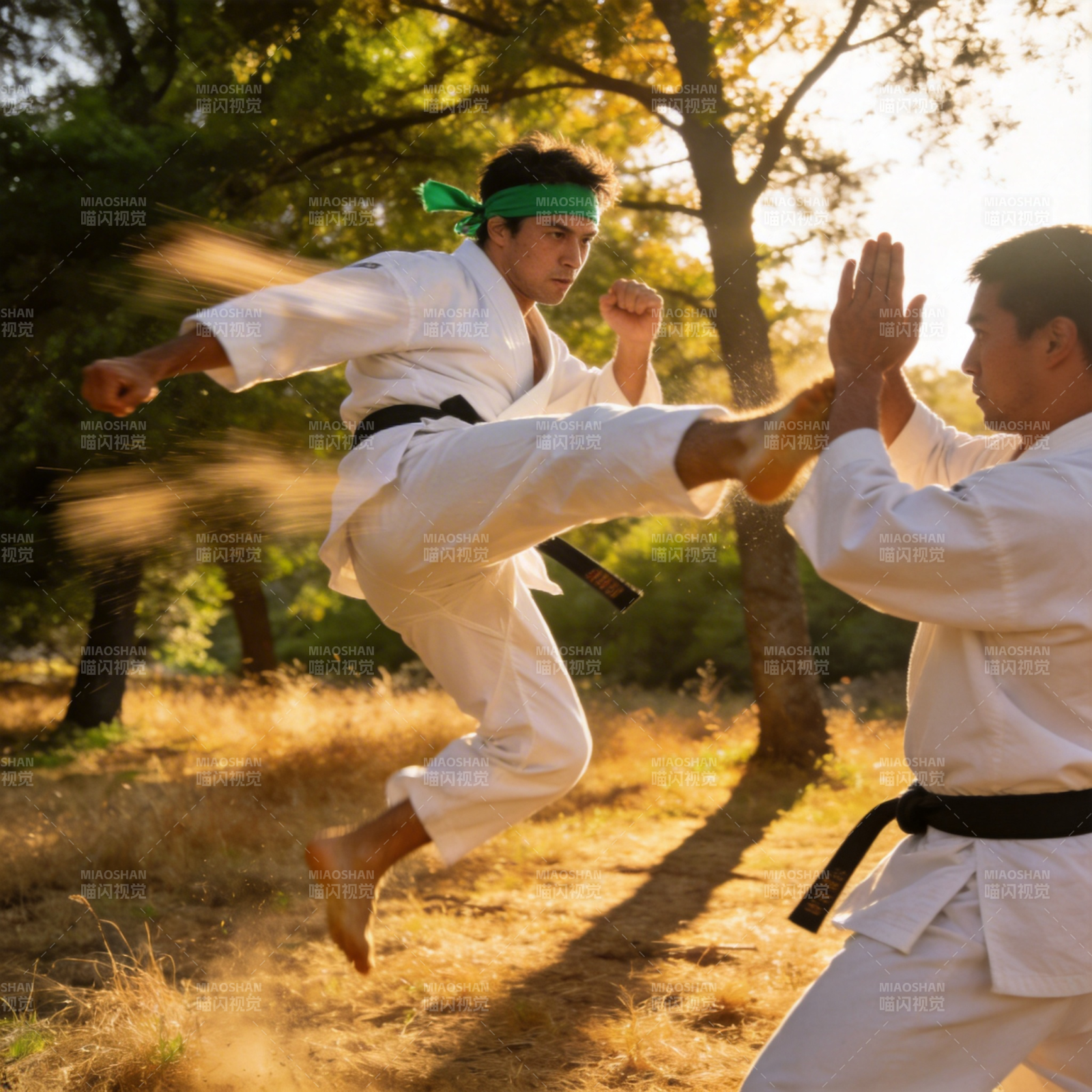 空手道对决瞬间图片