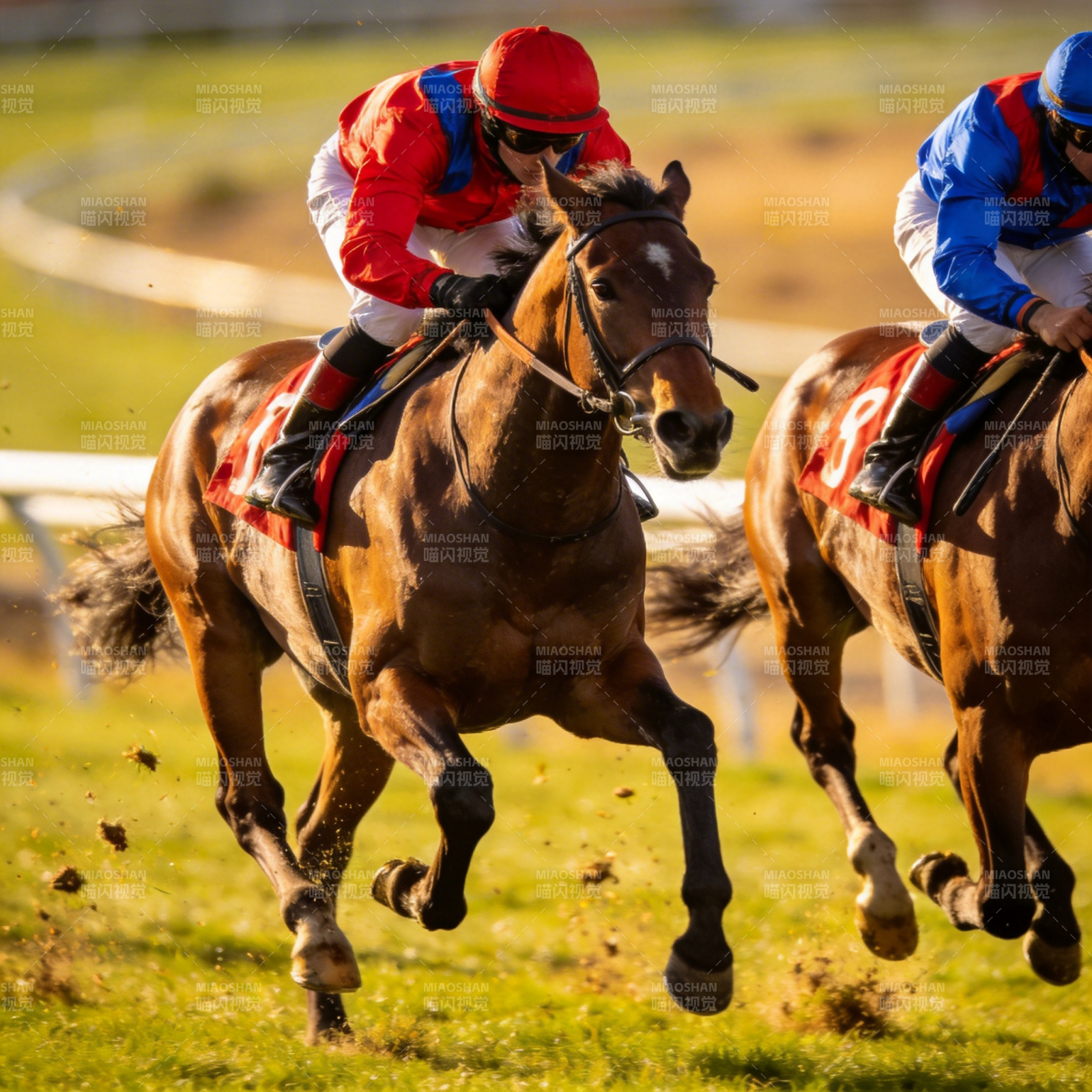 赛马飞驰瞬间图片