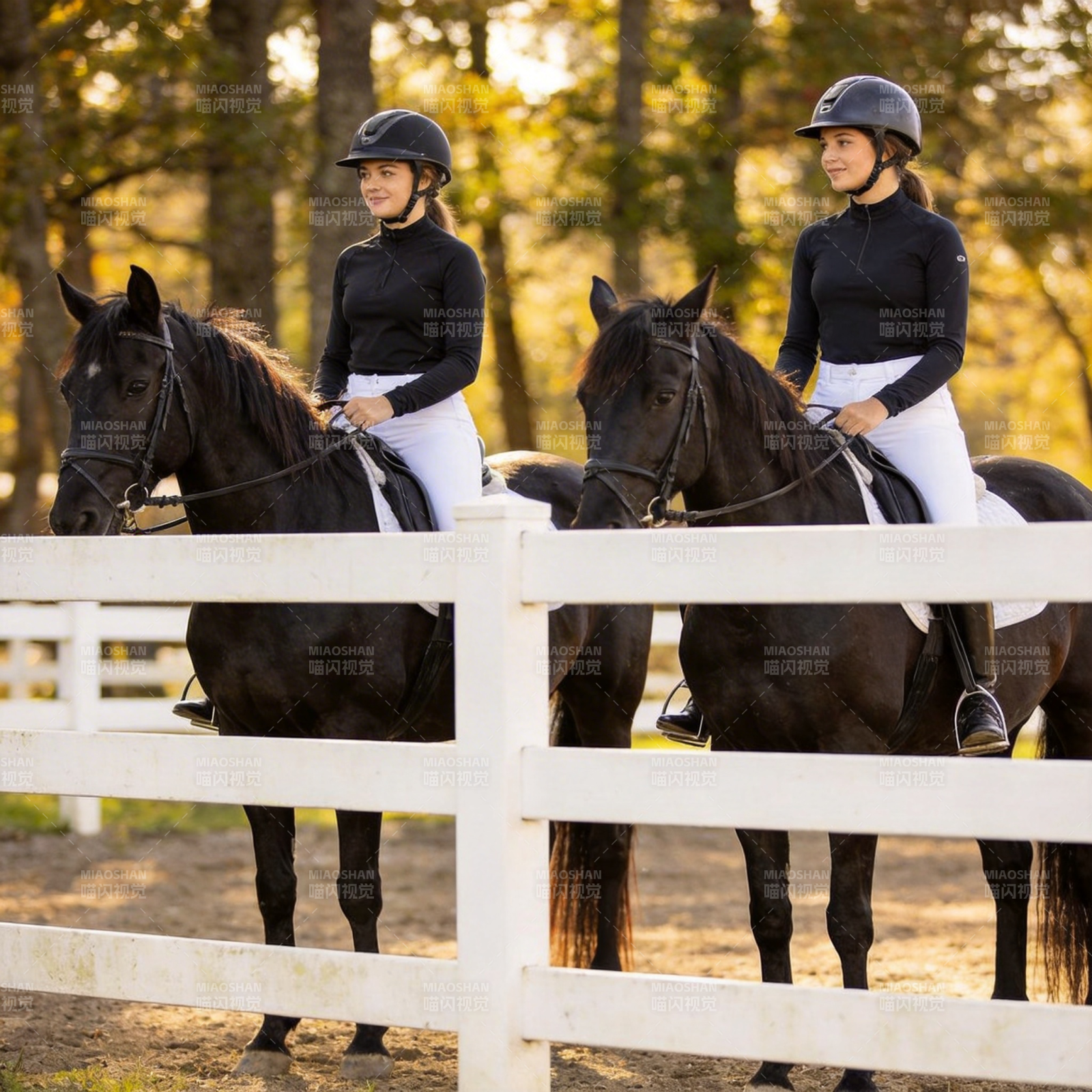 双骑共舞 优雅同行图片