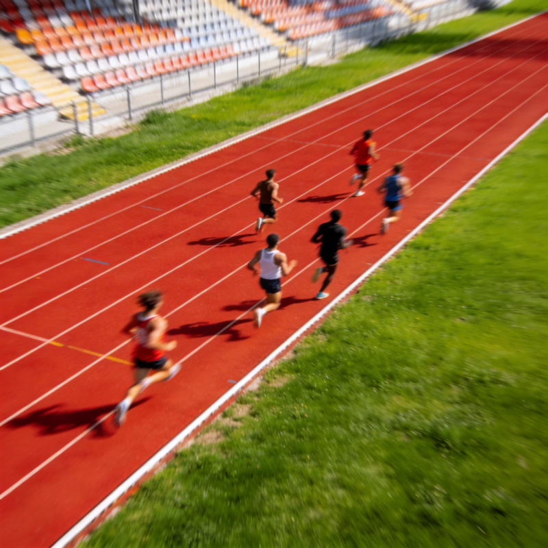 赛道上的奔跑者图片
