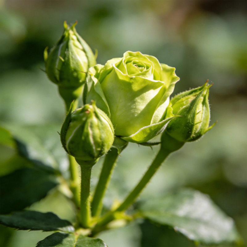 绿玫瑰绽放瞬间图片