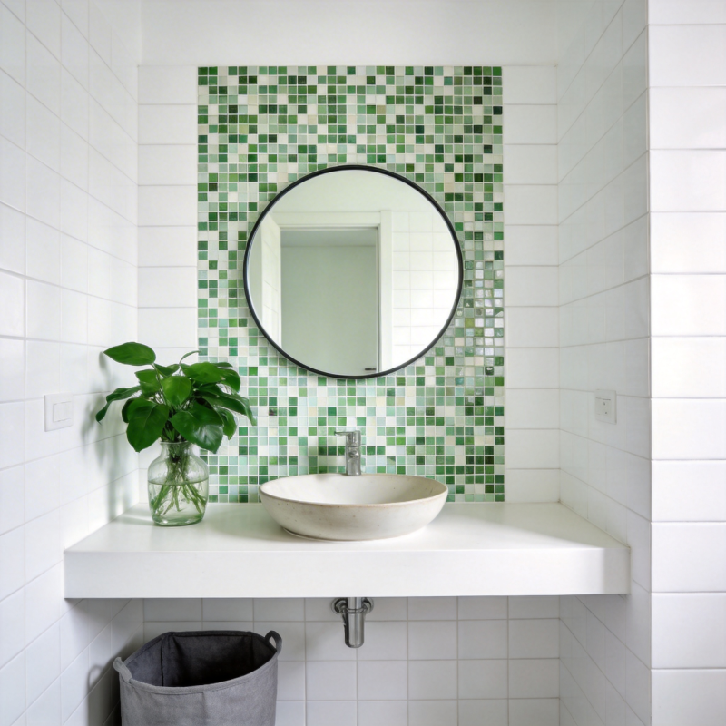 绿意盎然的洗手间图片