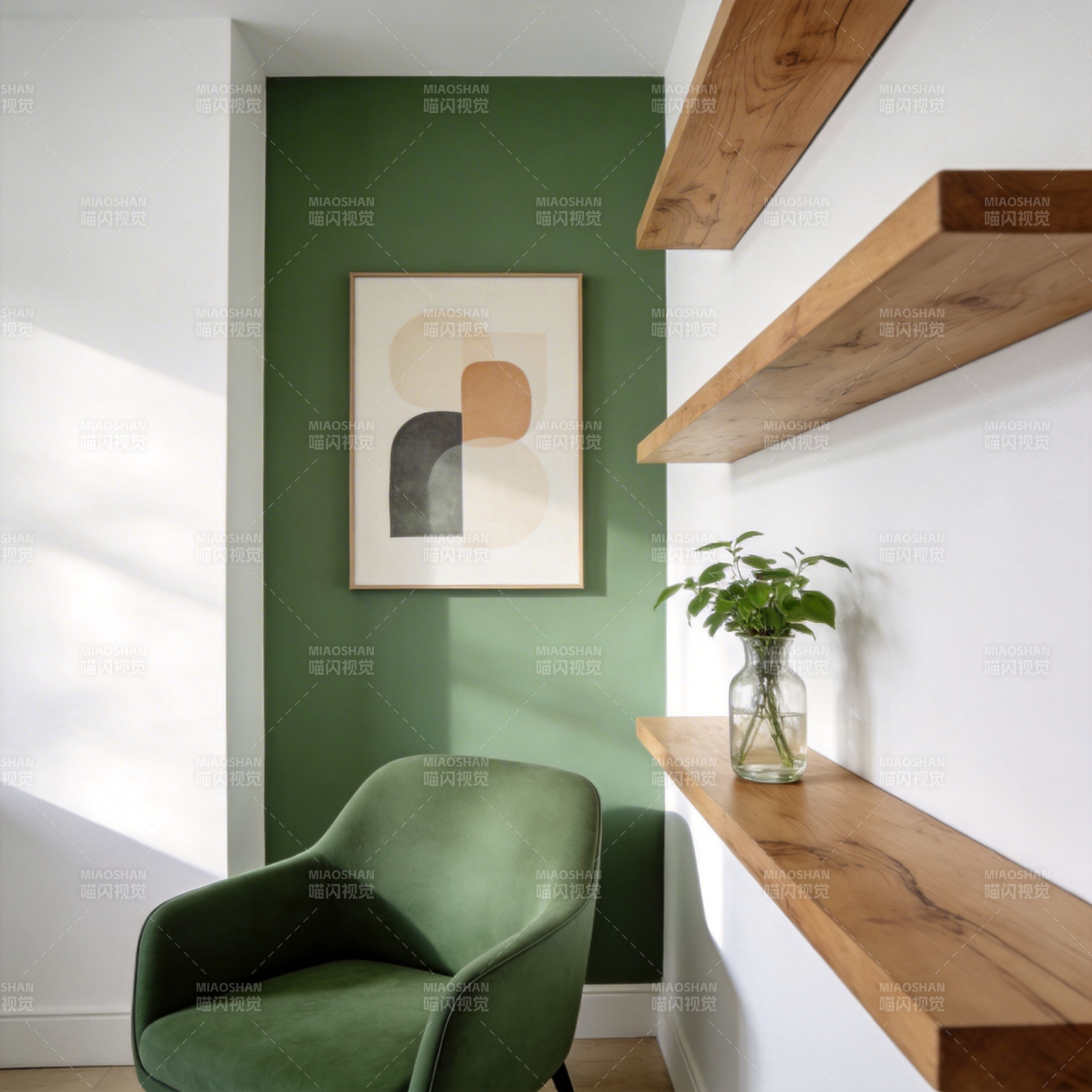 绿意盎然的角落图片