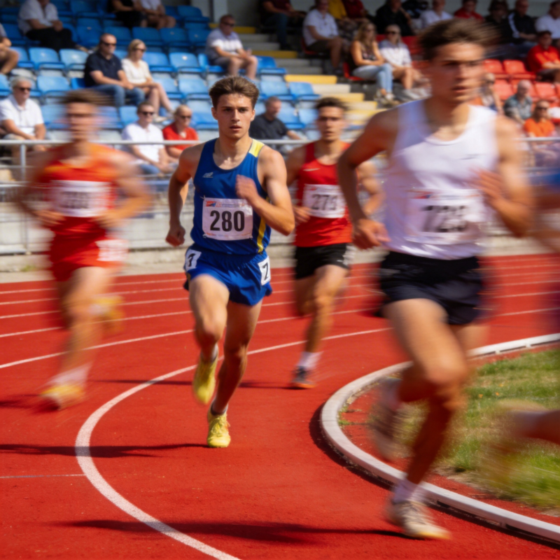 田径赛跑激烈对决图片